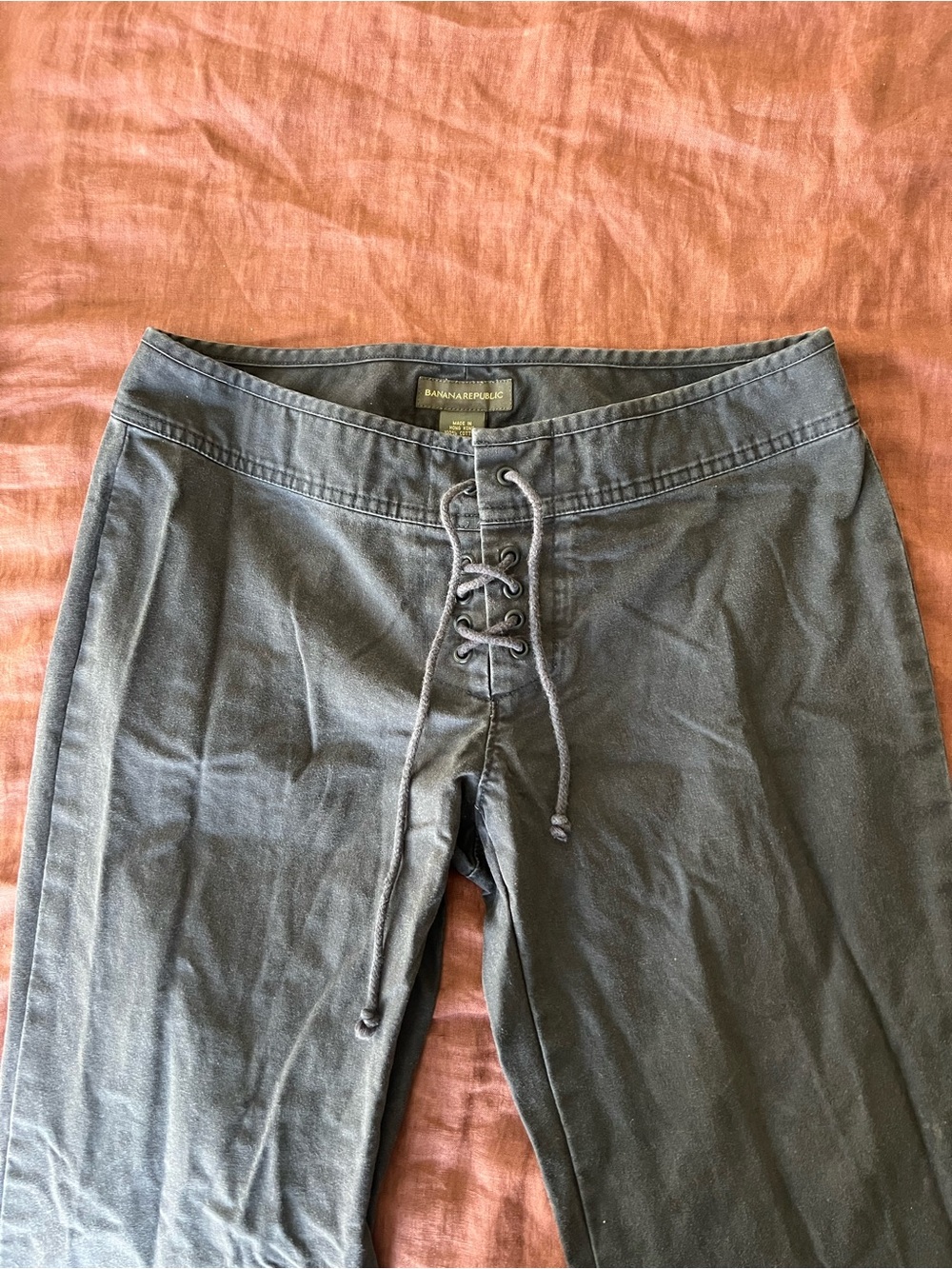 2000s Banana Republic Lace-Up Denim